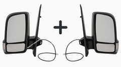 Pair Manual Short Arm Wing Door Mirrors for Mercedes Sprinter 2018–2025 Left+Right