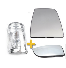 Ford Transit Mk8 2014 ONWARDS Front Passenger Side left UPPER,LOWER GLASS& INDICATER COVER