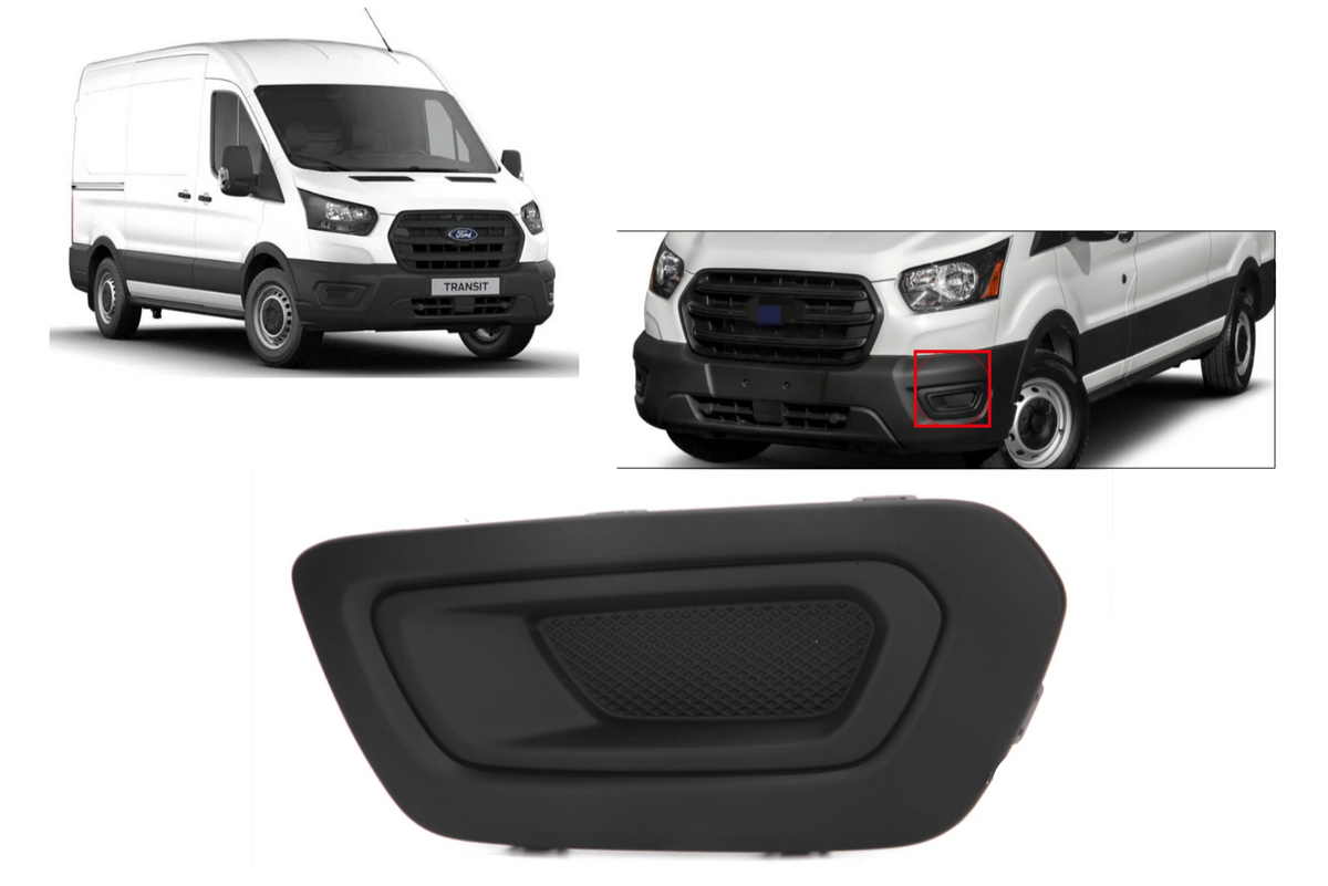 Left  Fog Light Cover Bezel Black Plastic For Ford Transit 2019 onwards