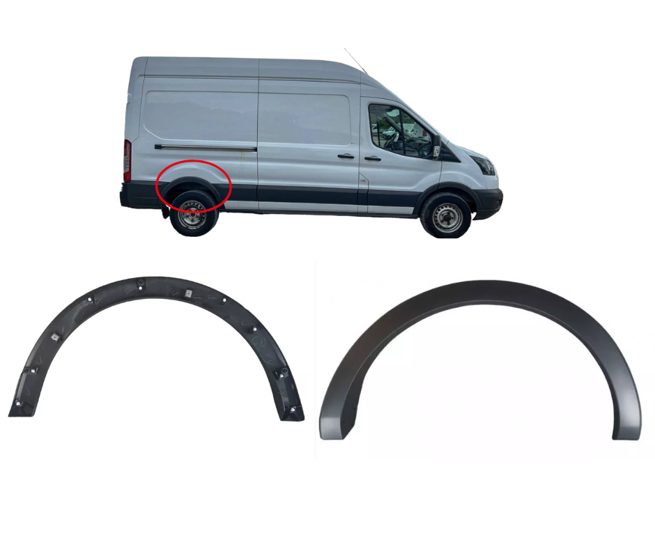 FITS FORD TRANSIT MK8 2014 REAR WHEEL ARCH TRIM DRIVER SIDE RH BLACK