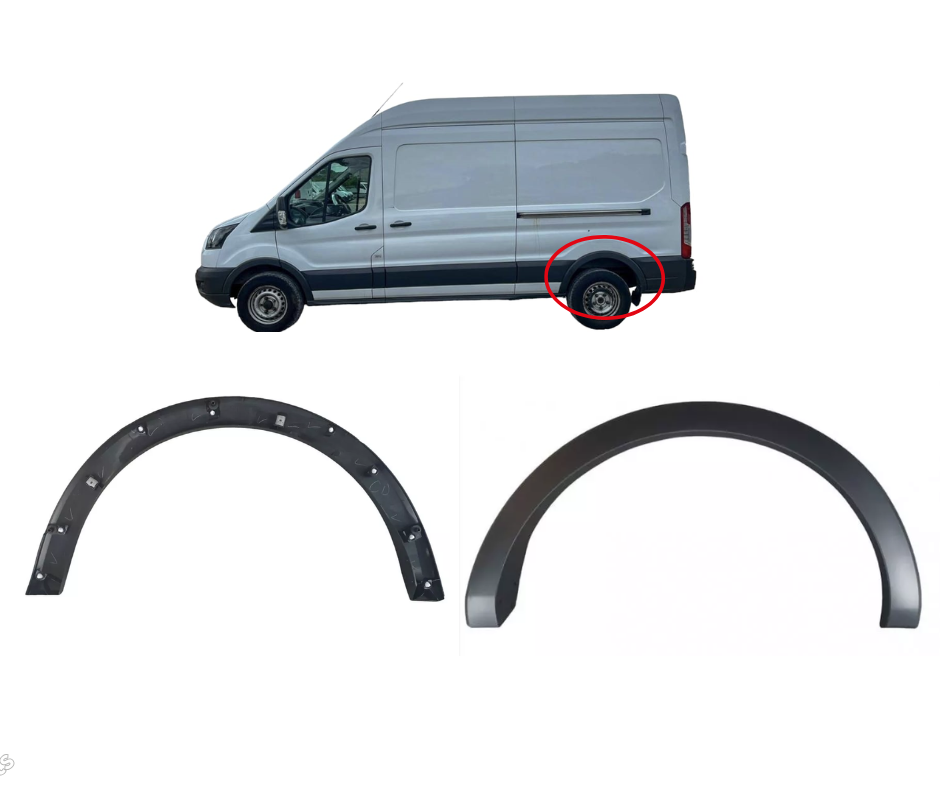 FITS FORD TRANSIT MK8 2014 ONWARD REAR WHEEL ARCH LEFT SIDE L/S N/S BLACK