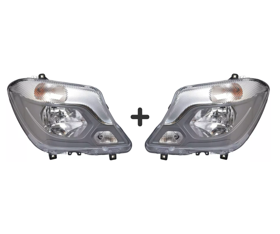 Mercedes Sprinter Headlights Pair 2014–2018 Nearside & Offside Complete Lamps Set