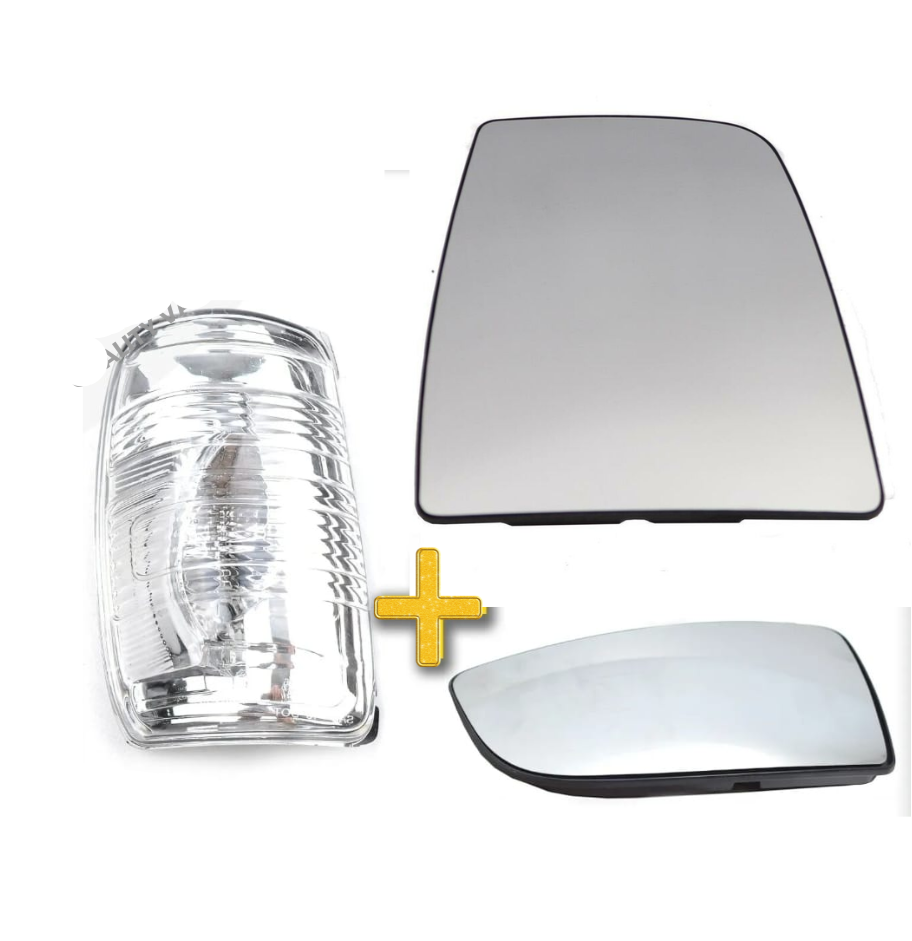 Ford Transit Mk8 2014 ONWARDS Front Passenger Side left  UPPER,LOWER GLASS& INDICATER COVER