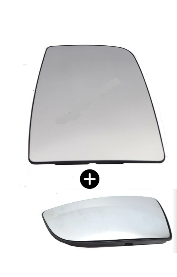 FOR FORD TRANSIT MK8 WING MIRROR UPPER & LOWER GLASS LEFT SIDE 2014+ONWARDS